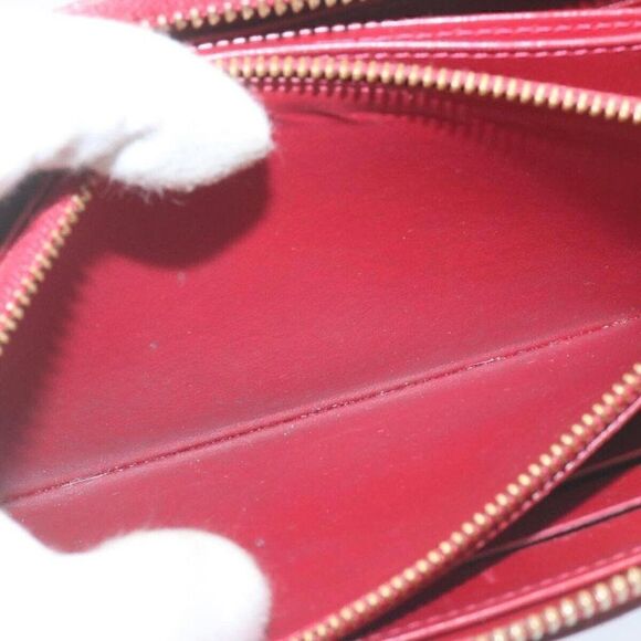 LOUIS VUITTON Monogram Vernis Zippy Wallet Long Wallet Red - Picture 11 of 15